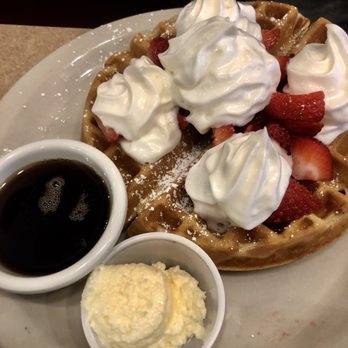 Bill's Cafe - Waffles with whip cream and fresh strawberries - American Near Me - San Jose, California Bill's Cafe - Waffles with whip cream and fresh strawberries - American Near Me - San Jose, California