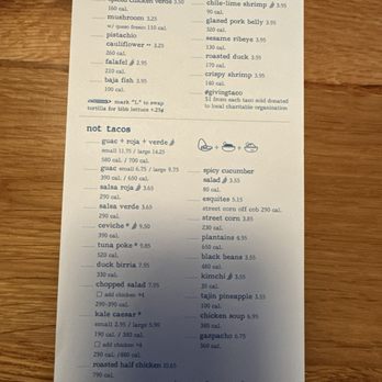 Bartaco - Food menu - Tapas/Small Plates Near Me - Port Chester, New York