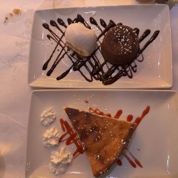 Serafina Financial District - Chocolate Souffle' (top), Torta di Ricotta (bottom) - Italian Near Me - New York, New York Serafina Financial District - Chocolate Souffle' (top), Torta di Ricotta (bottom) - Italian Near Me - New York, New York