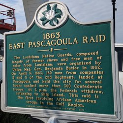 1863 East Pascagoula Raid - 1863 Pascagoula Raid Historical Marker