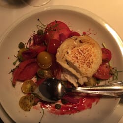 Opasły Tom - Tomato, raspberry and goat cheese salad