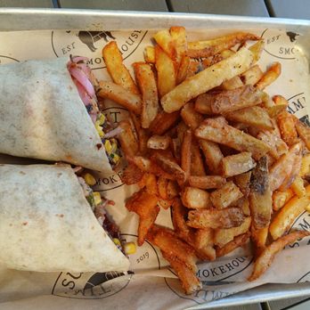 Summit Smokehouse & Tap Room - Big Tex Wrap with fries. - Barbeque Near Me - Mount Pleasant, Michigan Summit Smokehouse & Tap Room - Big Tex Wrap with fries. - Barbeque Near Me - Mount Pleasant, Michigan