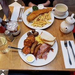 Huxley's Bar & Kitchen - Fish and chips. Big English Breakfast.