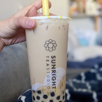 Sunright Tea Studio - Sunnyvale - Pudding Boba Milk - so refreshing - Bubble Tea Near Me - Sunnyvale, California