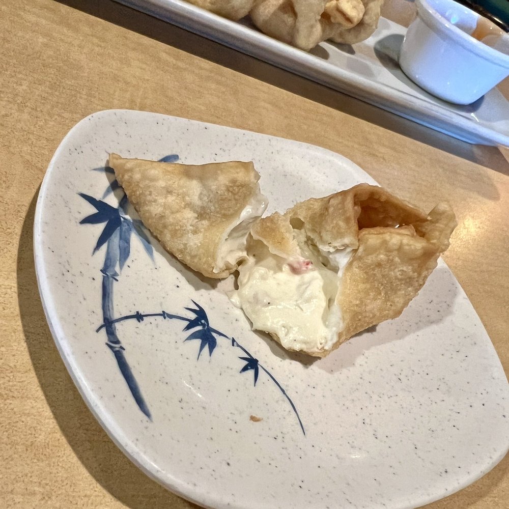 Leong's Asian Diner - Inside crab rangoon (lots of cream cheese) - Chinese Near Me - Springfield, Missouri Leong's Asian Diner - Inside crab rangoon (lots of cream cheese) - Chinese Near Me - Springfield, Missouri