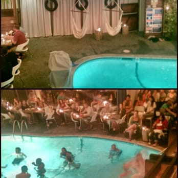 The Pearl Hotel - Just to give you an idea of how busy wednesday nights get ("dive in movie" night, tonight was back to the future.) - San Diego, CA