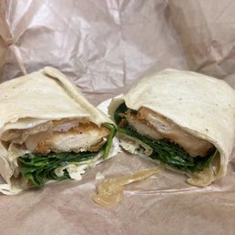Vegetarian "chicken" wrap