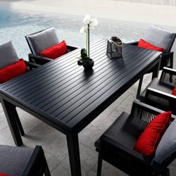 DOT Furniture - Make the most out of summer weather and your outdoor space with the attractive New York Dining collection. The aluminum frame of the dining