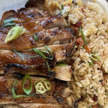 Queen St Cafe & Grill - Kiawe grilled teri chicken w/ garlic fried rice - Cafes Near Me - Aiea, Hawaii Queen St Cafe & Grill - Kiawe grilled teri chicken w/ garlic fried rice - Cafes Near Me - Aiea, Hawaii