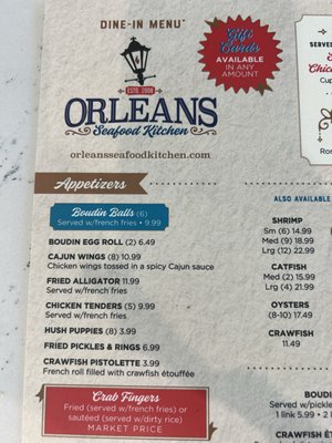 Menu photo 3 Orleans Seafood Kitchen Fulshear, TX Menu photo 3 Orleans Seafood Kitchen Fulshear, TX