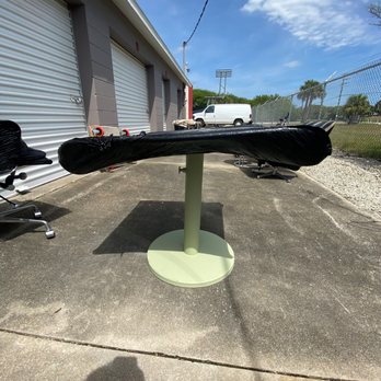 Shleppers Moving & Storage - One of many examples of bent, broken, chipped, damaged items.  Bent my metal table! - Self Storage Near Me - Aventura, Florida