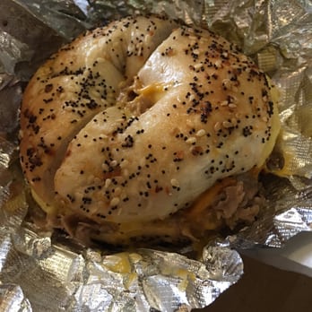 Chicago Bagel Authority - Dank and eggs. Really, really good. Roast beef, Bacon, Egg, Cheese, Salt & Pepper and honey mustard. Perfect combo! - Bagels Near Me - Chicago, Illinois Chicago Bagel Authority - Dank and eggs. Really, really good. Roast beef, Bacon, Egg, Cheese, Salt & Pepper and honey mustard. Perfect combo! - Bagels Near Me - Chicago, Illinois