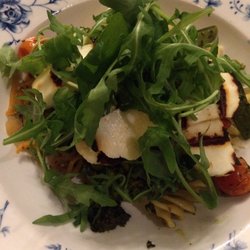 The Linen Hall - Vegetarian pasta with grilled halloumi
