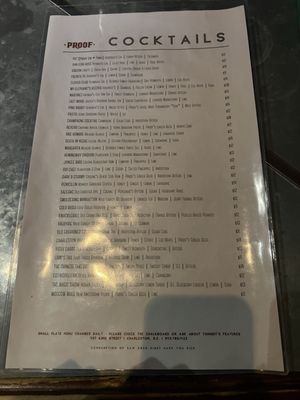 Menu photo 4 Proof Charleston, SC Menu photo 4 Proof Charleston, SC