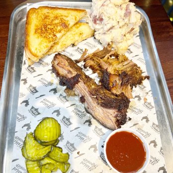 The Fabled Rooster - Brisket Platter- Brisket, Texas toast, and potato salad. - Barbeque Near Me - Minneapolis, Minnesota