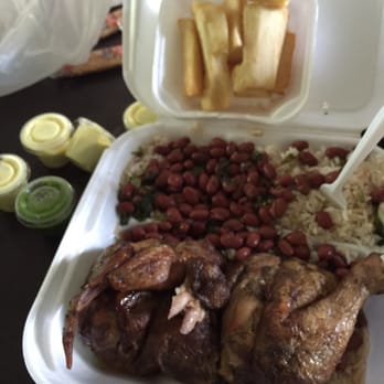 El Pollo Rico - Delicious! 1/2 chicken, rice and beans, and yuca fries. - Latin American Near Me - Wheaton, Maryland