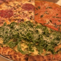Allday Pizza - Back left, clockwise: sweet sausage, vodka, industry plant