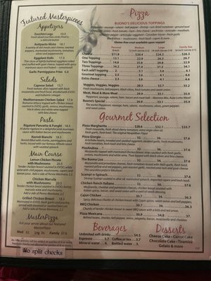 Menu photo 5 Buono's Pizzeria Long Beach, CA Menu photo 5 Buono's Pizzeria Long Beach, CA