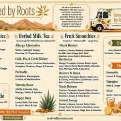 Revived By Roots - Updated Menu