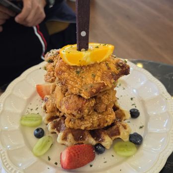 Whisper - Sweet and salt. Fried chicken on a croffle! - Breakfast & Brunch Near Me - San Mateo, California Whisper - Sweet and salt. Fried chicken on a croffle! - Breakfast & Brunch Near Me - San Mateo, California