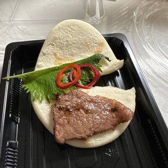 Musashi - $11 Wagyu Bao a single slice. 11. small portions across the board, high prices. - Sushi Bars Near Me - Frisco, Texas Musashi - $11 Wagyu Bao a single slice. 11. small portions across the board, high prices. - Sushi Bars Near Me - Frisco, Texas