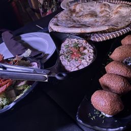 Koba baba ghnouj and salad