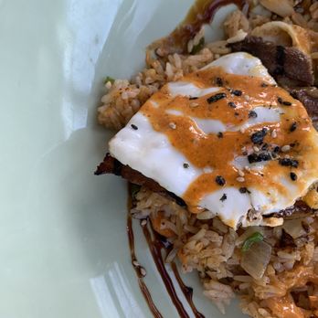 Ka'ana Kitchen - Kalbi kimchi fried rice: barely got this photo before eating the whole plate. - Asian Fusion Near Me - Wailea, Hawaii Ka'ana Kitchen - Kalbi kimchi fried rice: barely got this photo before eating the whole plate. - Asian Fusion Near Me - Wailea, Hawaii