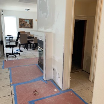 Cutting Edge Restoration - After drying out the framing, new drywall came up - Damage Restoration Near Me - Murrieta, California