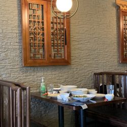 Northeast Chinese Restaurant II - Seating. Chinese styled furniture.