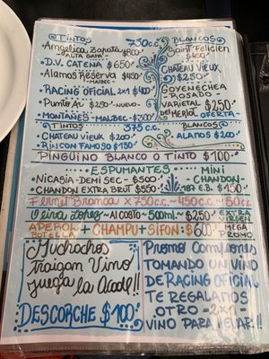 Menu photo 2 Secret Parrilla Buenos Aires, C