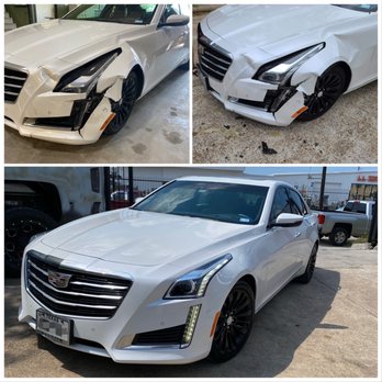 Refined Collision - Repairs we did on this Cadillac CTS, all original new parts regardless of insurance trying to use aftermarket parts. - Body Shops Near Me - Houston, Texas Refined Collision - Repairs we did on this Cadillac CTS, all original new parts regardless of insurance trying to use aftermarket parts. - Body Shops Near Me - Houston, Texas