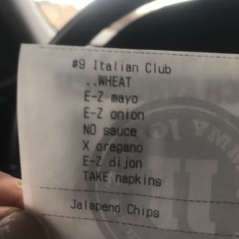 Jimmy John's - a driver's hand holding a receipt - Sandwiches Near Me - Hiram, Georgia
