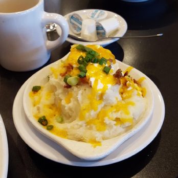 Maple Leaf Diner - Potato of Choice with Chicken Dish - Cheesy Bacon Potato Casserole - American Near Me - Dallas, Texas Maple Leaf Diner - Potato of Choice with Chicken Dish - Cheesy Bacon Potato Casserole - American Near Me - Dallas, Texas