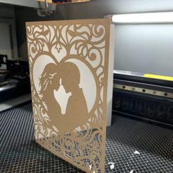 Potter's Printing - Laser cut announcement
