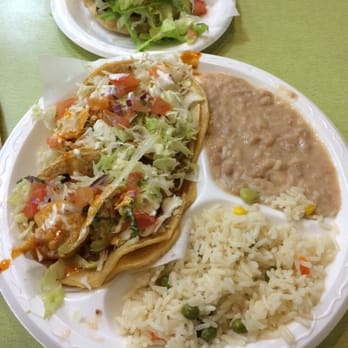 Tacos Baja - #3 combo. Fish taco shrimp taco rice and beans and a drink for 5.99 - Mexican Near Me - Whittier, California Tacos Baja - #3 combo. Fish taco shrimp taco rice and beans and a drink for 5.99 - Mexican Near Me - Whittier, California
