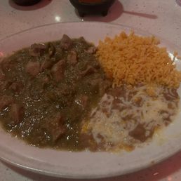 Chili verde plate .