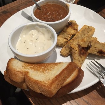 11|17 - Steak fingers with pinto beans. - New American Near Me - McKinney, Texas