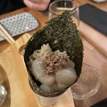 Sushi Lab Rooftop - Truffle scallop hand roll - Japanese Near Me - New York, New York Sushi Lab Rooftop - Truffle scallop hand roll - Japanese Near Me - New York, New York