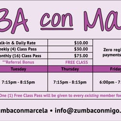 Zumba con Marcela - Zumba con Marcela, River Forest Location - Schedule and Pricing