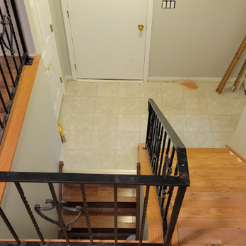 Huston Flooring - a view from the top of the stairs - Flooring Near Me