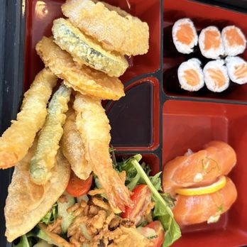 UNA Sushi - Salmon Bento Box - Japanese Near Me - Redmond, Washington UNA Sushi - Salmon Bento Box - Japanese Near Me - Redmond, Washington