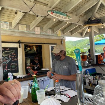 Salty Mongoose - View of the pizza kitchen and bar - Pizza Near Me - St John, Virgin Islands