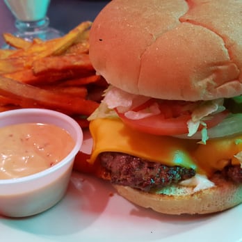 The Owl Cafe - Green chili cheeseburger with sweet potato fries. - Diners Near Me - Albuquerque, New Mexico The Owl Cafe - Green chili cheeseburger with sweet potato fries. - Diners Near Me - Albuquerque, New Mexico