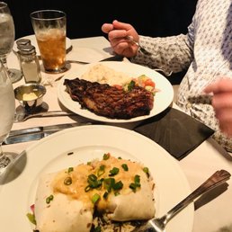 Ribeye and crawfish enchiladas. So good!