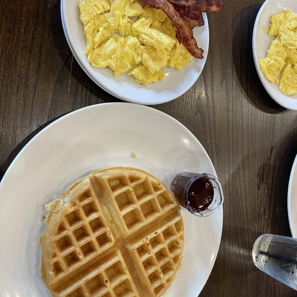 Toasty - Bacon, Scrambled Eggs And Belgian Waffle. - Breakfast & Brunch Near Me - Myrtle Beach, South Carolina Toasty - Bacon, Scrambled Eggs And Belgian Waffle. - Breakfast & Brunch Near Me - Myrtle Beach, South Carolina