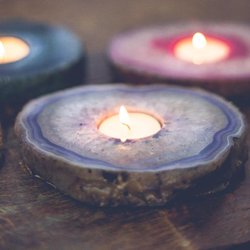 The Soul Advantage - Geode Slice Dyed Candle Holders