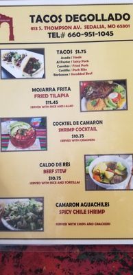 Menu photo 3 Tacos Degollado Sedalia, MO Menu photo 3 Tacos Degollado Sedalia, MO