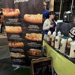 a sign for a hot dog restaurant