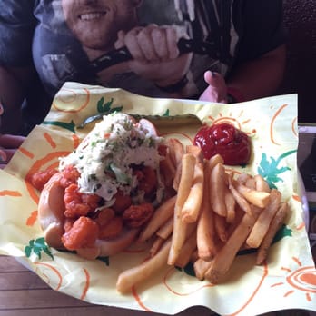 Boston's On the Beach - Buffalo shrimp and a Luke Bryant t-shirt! - Seafood Near Me - Delray Beach, Florida