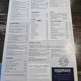 Eggstasy - Menu - Breakfast & Brunch Near Me - Scottsdale, Arizona Eggstasy - Menu - Breakfast & Brunch Near Me - Scottsdale, Arizona